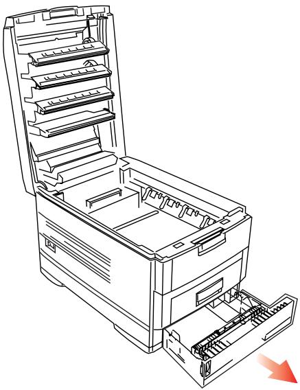 OKI C7350N - Vérifiez dans le bac à papier - 1