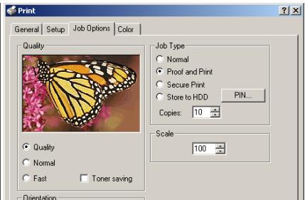 OKI C7350N - PCL ou postscript - 2
