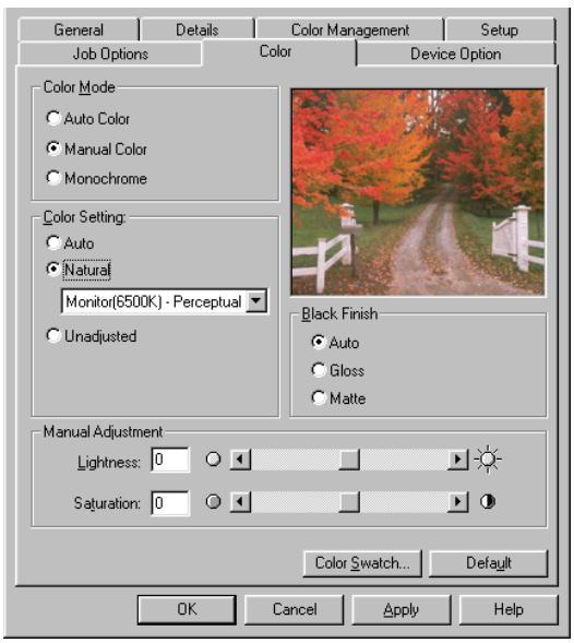 OKI C7350N - Pour régler manuellement les options - 2