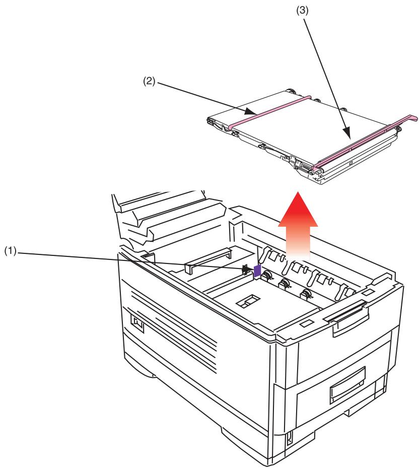 OKI C7350N - Changement de la courroie de transfert - 3