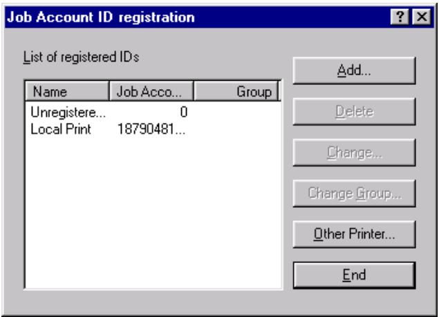 OKI C7350N - Ajout des ID comptes pour une imprimante enregistrée - 2
