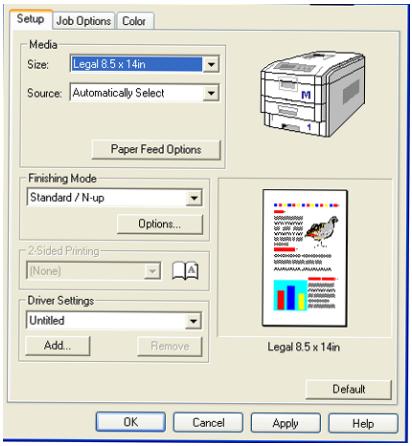 OKI C7350N - Paramètres par défaut - 1