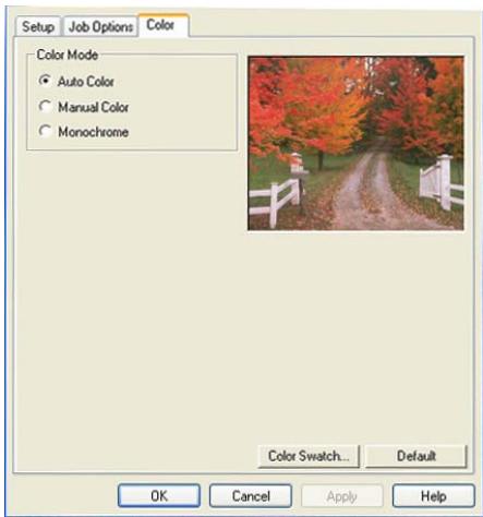 OKI C7350N - Pour régler manuellement les options de concordance des couleurs dans le pilote PCL : - 1
