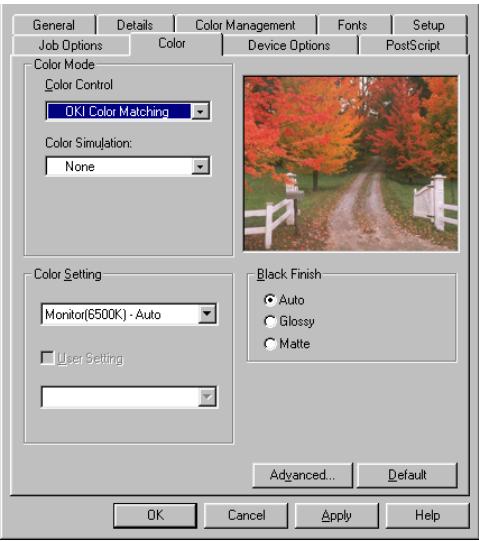 OKI C7350N - Pour régler manuellement les options - 1