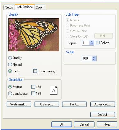 OKI C7350N - PCL ou postscript - 2