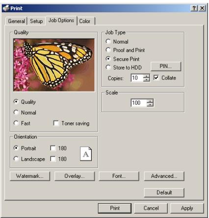 OKI C7350N - PCL ou postscript - 4