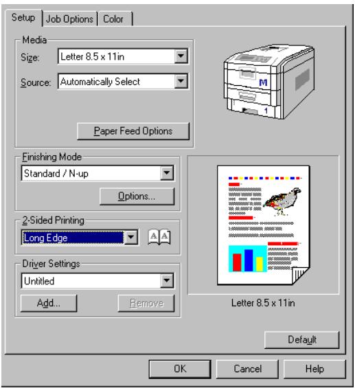 OKI C7350N - Modifier les paramètres lors de l'impression d'un travail - 1