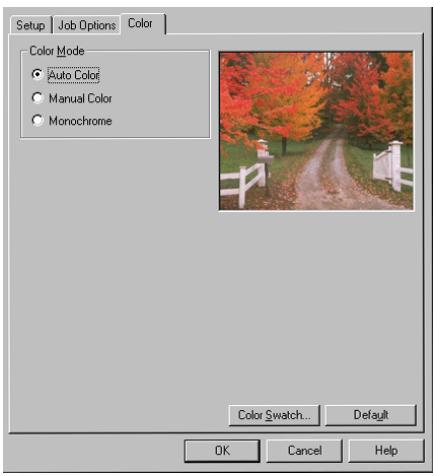 OKI C7350N - Pour régler manuellement les options couleur dans le pilote PCL : - 1