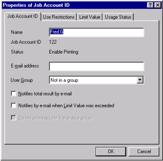 OKI C7350N - Modification des paramètres d'id compte - 2