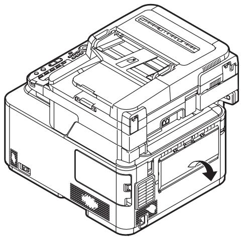 OKI CX2731MFP - Utiliser la sortie arrière (empileuse face vers le haut) - 2