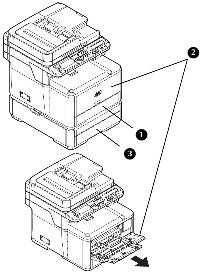 OKI CX2731MFP - Plateaux disponibles - 1