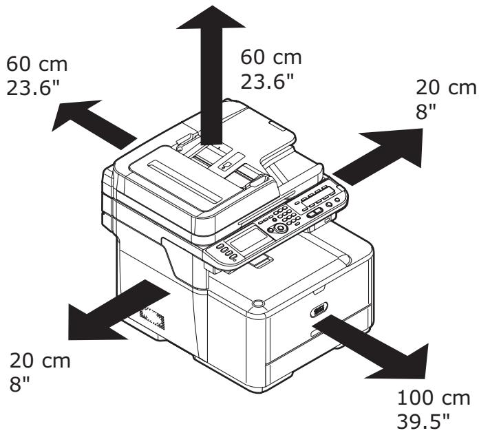OKI CX2731MFP - Space Requirements - 1