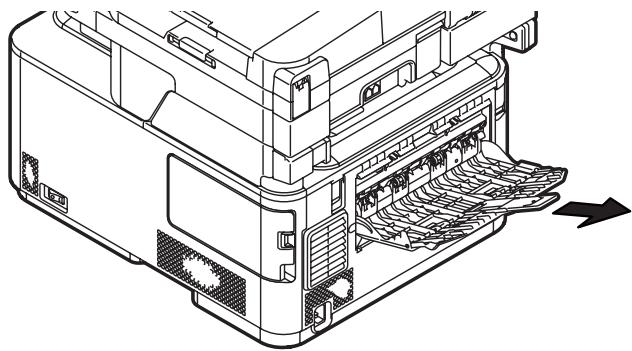 OKI CX2731MFP - Utiliser la sortie arrière (empileuse face vers le haut) - 4