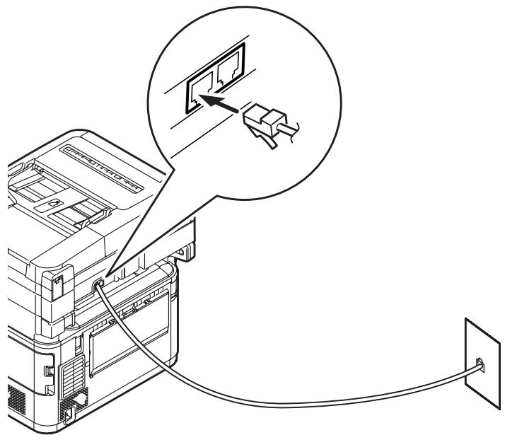 OKI CX2731MFP - Cómo conectar solamente el fax - 1