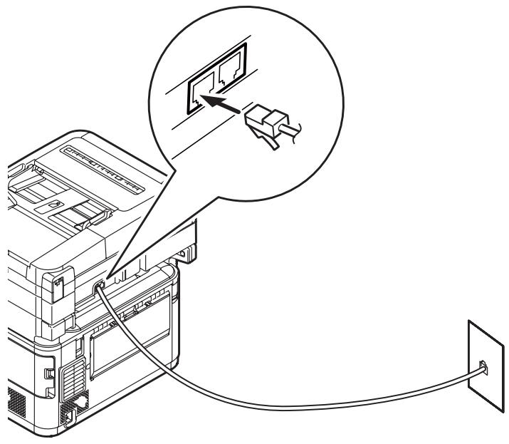 OKI CX2731MFP - Conexão para fax e téléphone - 1