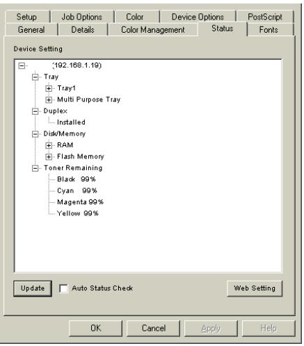 OKI ES1624N - Pour lancer l'utilitaire Network Printer Status (État de l'imprimante réseau) - 1