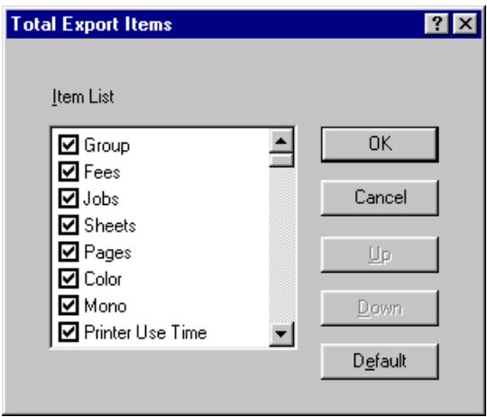 OKI ES2426DN - Log export items [éléments d'exportation de journal] - 2