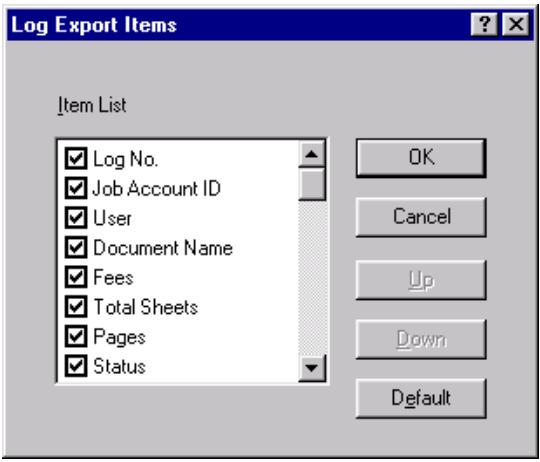 OKI ES2426DN - Log export items [éléments d'exportation de journal] - 1