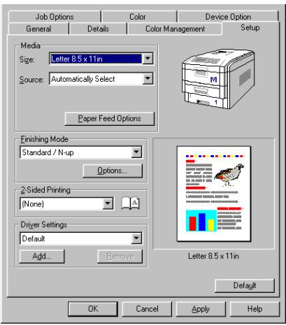 OKI ES2426DN - Cliques sur l'onglet setup (configuration). - 2