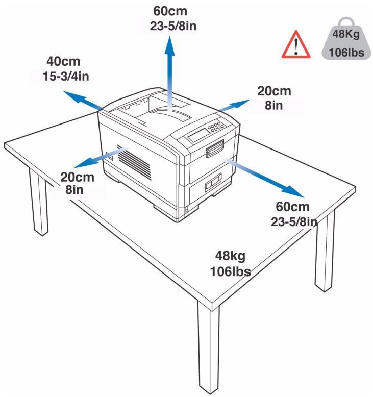OKI ES2426DN - Exigences des espaces - 1