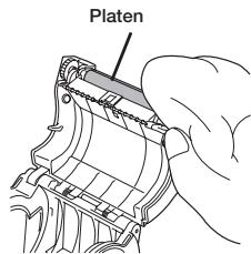 OKI LP441W - Cleaning the platen and peel roller - 2