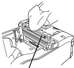 OKI LP441W - Cleaning the platen and peel roller - 3