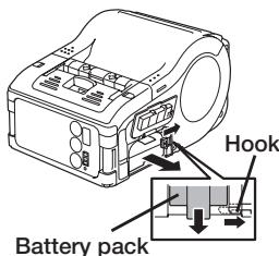 OKI LP441W - Installing and removing the Battery Pack - 3