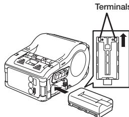 OKI LP441W - Installing and removing the Battery Pack - 2