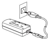 OKI LP441W - Charging the Battery Pack - 1