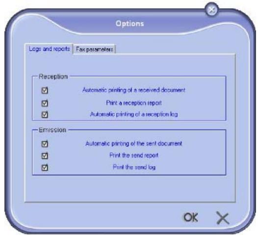 OKI MB290MFP - Description of the tab LOGS AND REPORTS - 1