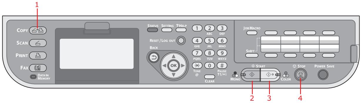 OKI MC351 - PLACING DOCUMENT(S) ON THE GLASS - 3