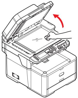 OKI MC361 - ...THE DOCUMENT GLASS - 1