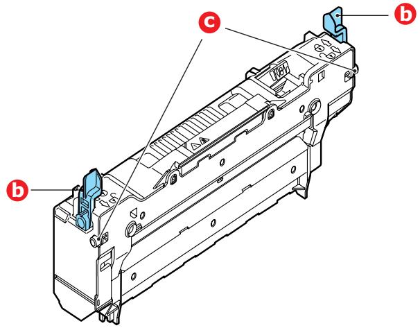 Technical diagram of a mechanical device with labeled components (b, c) and numbered parts
