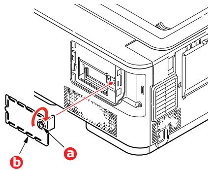 Technical diagram showing a device panel with labeled components and directional arrows indicating assembly or movement.