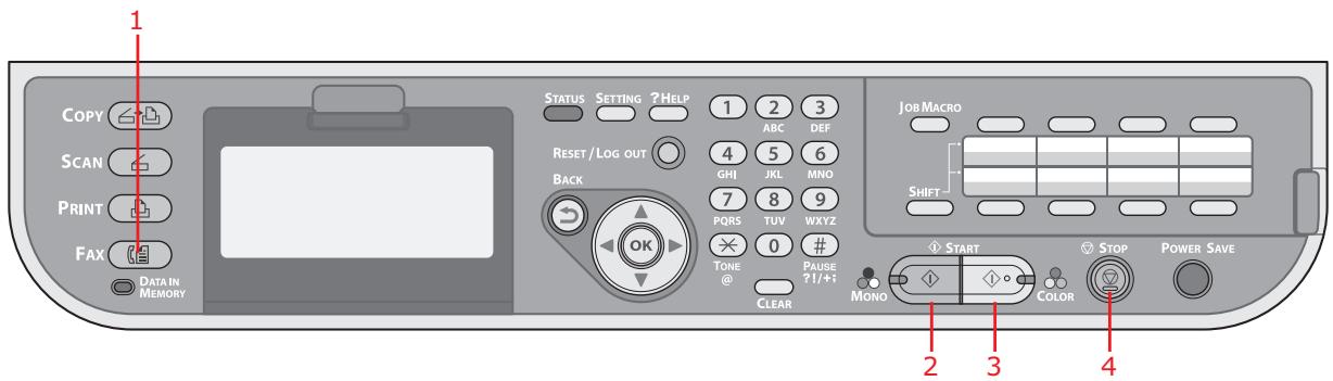 1 COPY SCAN PRINT FAX DATA IN MEMORY STATUS SETTING ?HELP 1 2 3 RESET/LOG OUT 4 5 6 BACK 7 8 9 PORS TUV WXYZ TONE 0 # TAUSE ? ?I/+ CLEAR JOB MACRO SHIFT START STOP POWER SAVE MONO COLOR 2 3 4