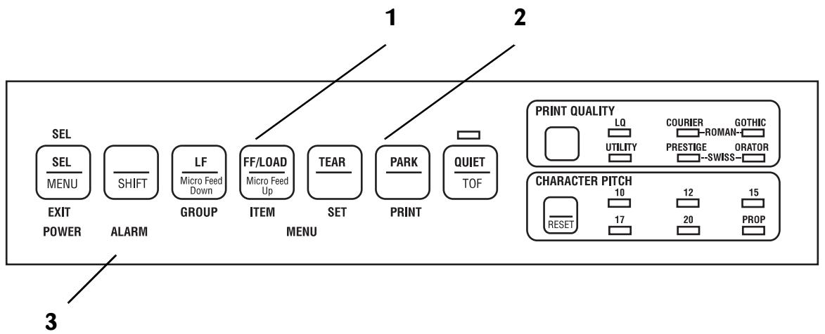OKI ML 590 - Temporarily Changing the Top of Form Setting for Single-Sheet Paper - 3