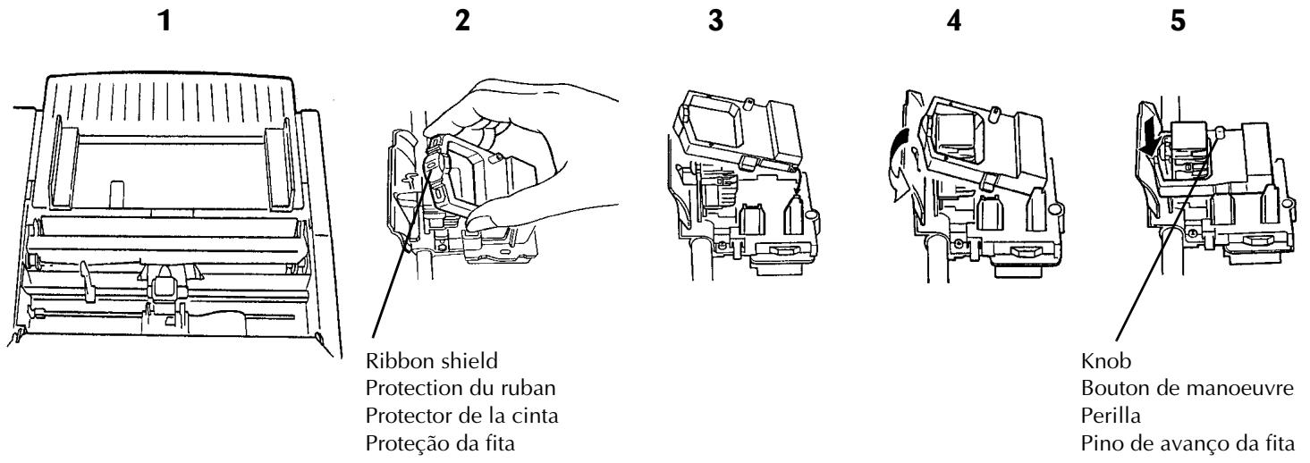 OKI ML 590 - Install the Ribbon Cartridge - 1