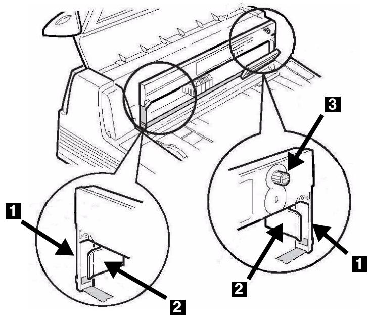 OKI ML 8810 - Instalación del cartucho de cinta - 9