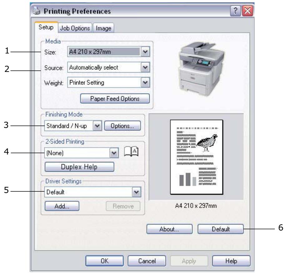 OKI MPS480MB - Onglet Paramétrage - 1
