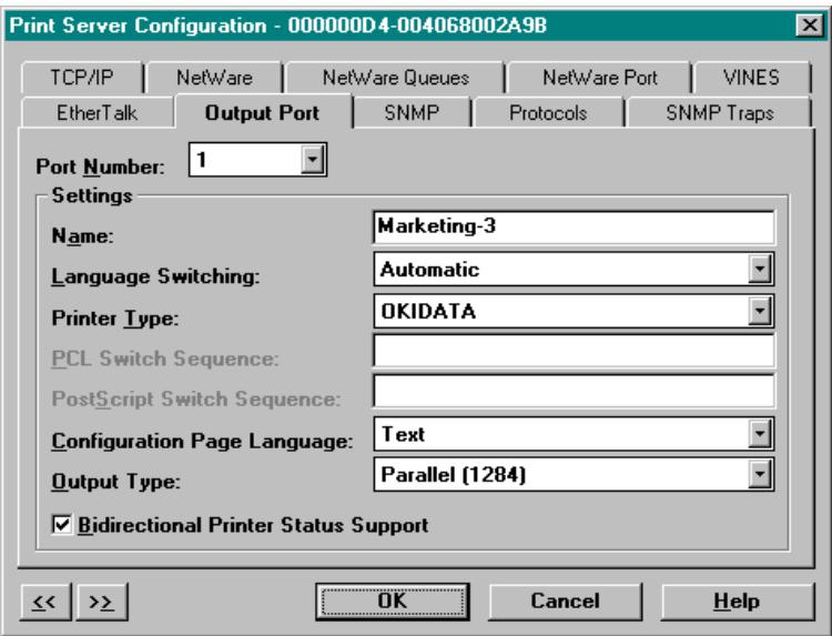 OKI PAGE 14I - Output Port Configuration Options - 1