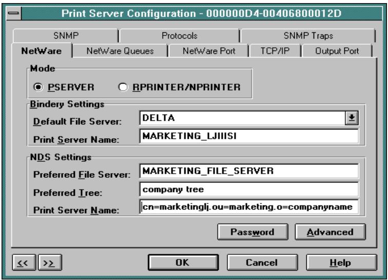 OKI PAGE 14I - NetWare Configuration Options - 1