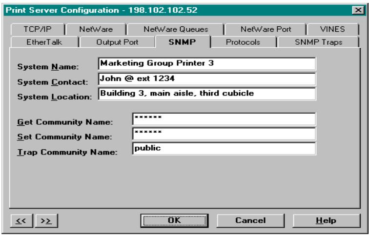 OKI PAGE 14I - SNMP Configuration Options - 1