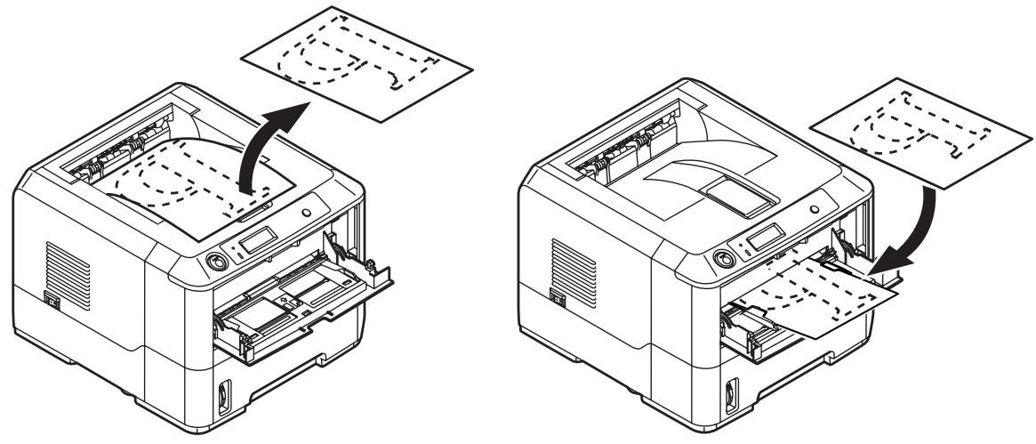 OKI B430DN - IMPRESSION RECTO VERSO EN UTILISANT LE BAC D'ALIMENTATION MANUELLE (B410D ET B410DN) OU LE BAC MULTIFONCTION (B420DN ET B430DN) - 1
