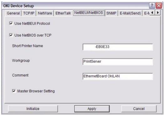 OKI C711WT - NetBEUI/NetBIOS Tab - 1