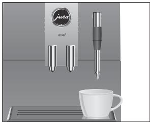 JURA ENA 3 - Heating milk with the 2-stage frothing nozzle - 1