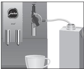 JURA ENA 3 - Heating milk with the Professional Cappuccino Frother - 1