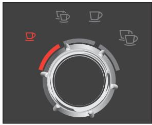 JURA IMPRESSA C5N - Adjusting the permanent cup size settings - 1