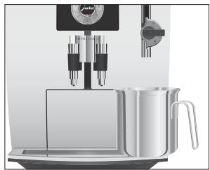 JURA IMPRESSA J9 - QUICK GUIDE - Rinsing the cappuccino frother - 1