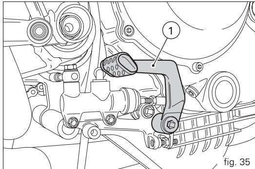 DUCATI 1098 R - Pédale de sélecteur de vitesse (fig. 36) - 1