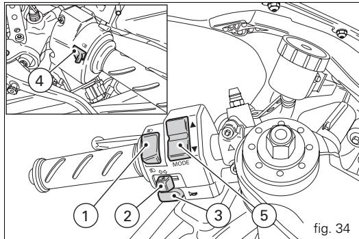 DUCATI 1098 R BAYLISS - Left-hand handlebar switch (fig. 34) - 1